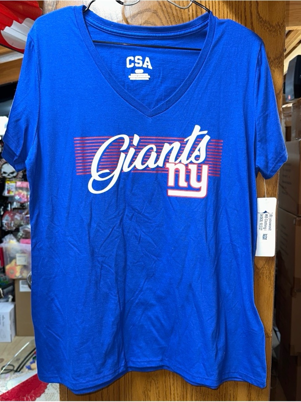 Lg Women’s Giants NY Blue V-Neck Tee